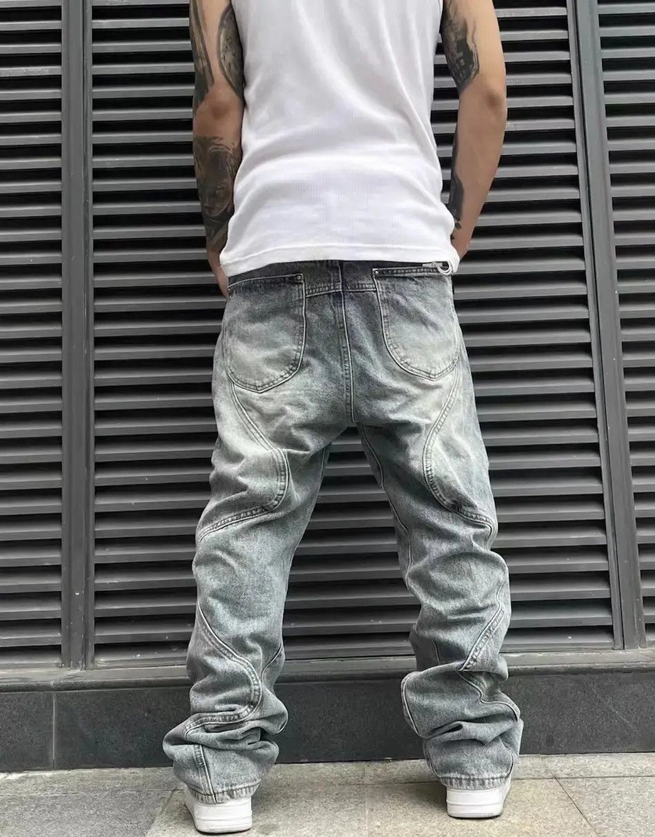 Japanese Brand Street 90’s hiphop washed skateboard hip-hop jeans Size US 34 / EU 50 - 3 Thumbnail