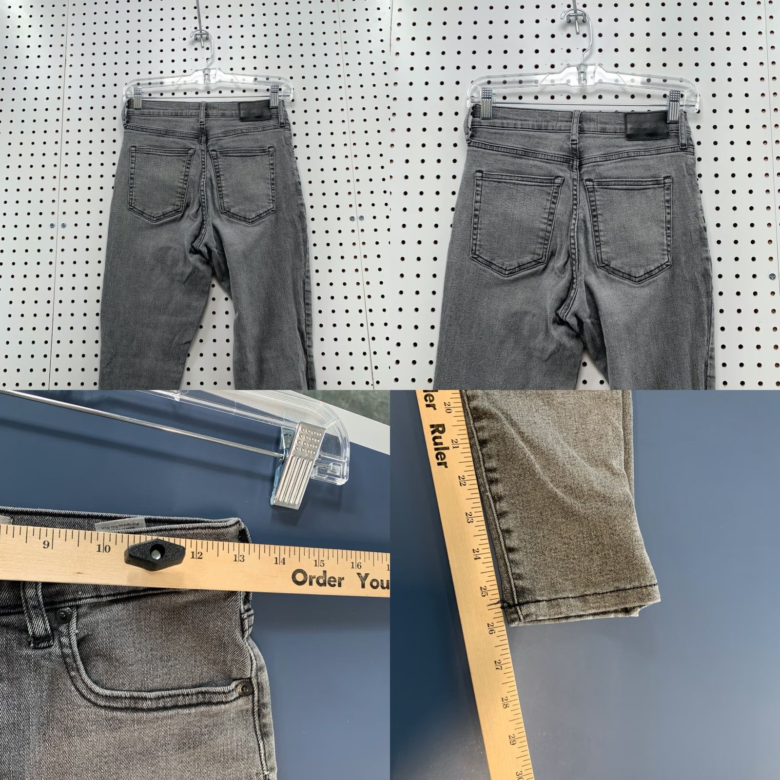 Everlane VINTAGE Everlane Mid Rise Skinny Jeans Size 27 Regular Gray Cotton Stretch Women 26x26 Size 27" / US 4 / IT 40 - 9 Thumbnail