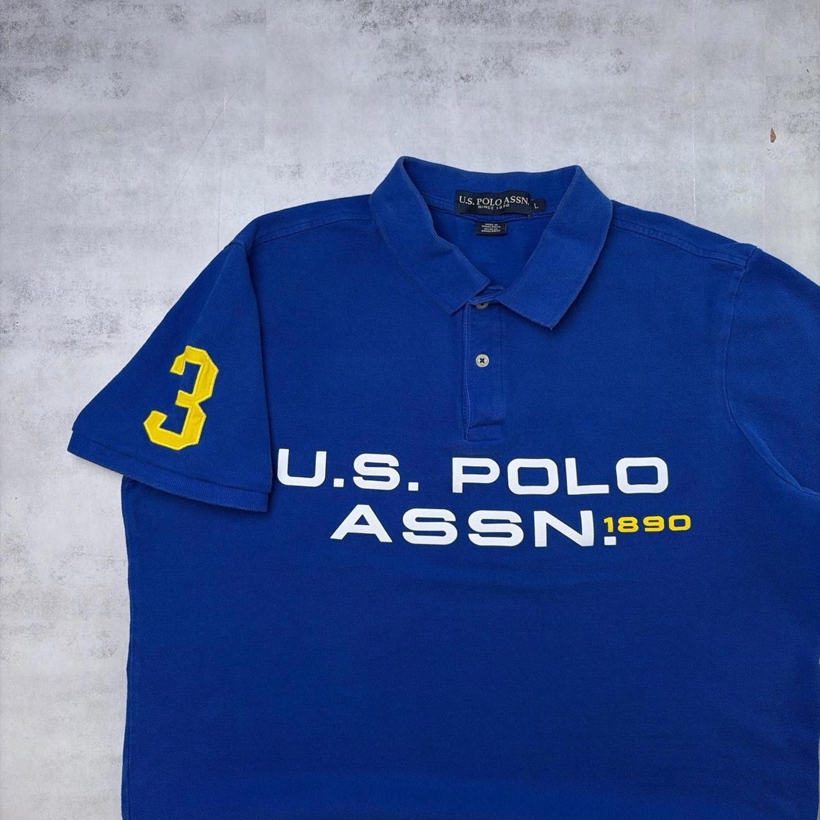 U.S. Polo Assn. Y2K Blue U.S. Polo Assn Chief Keef Polo Shirt Size US L / EU 52-54 / 3 - 3 Thumbnail
