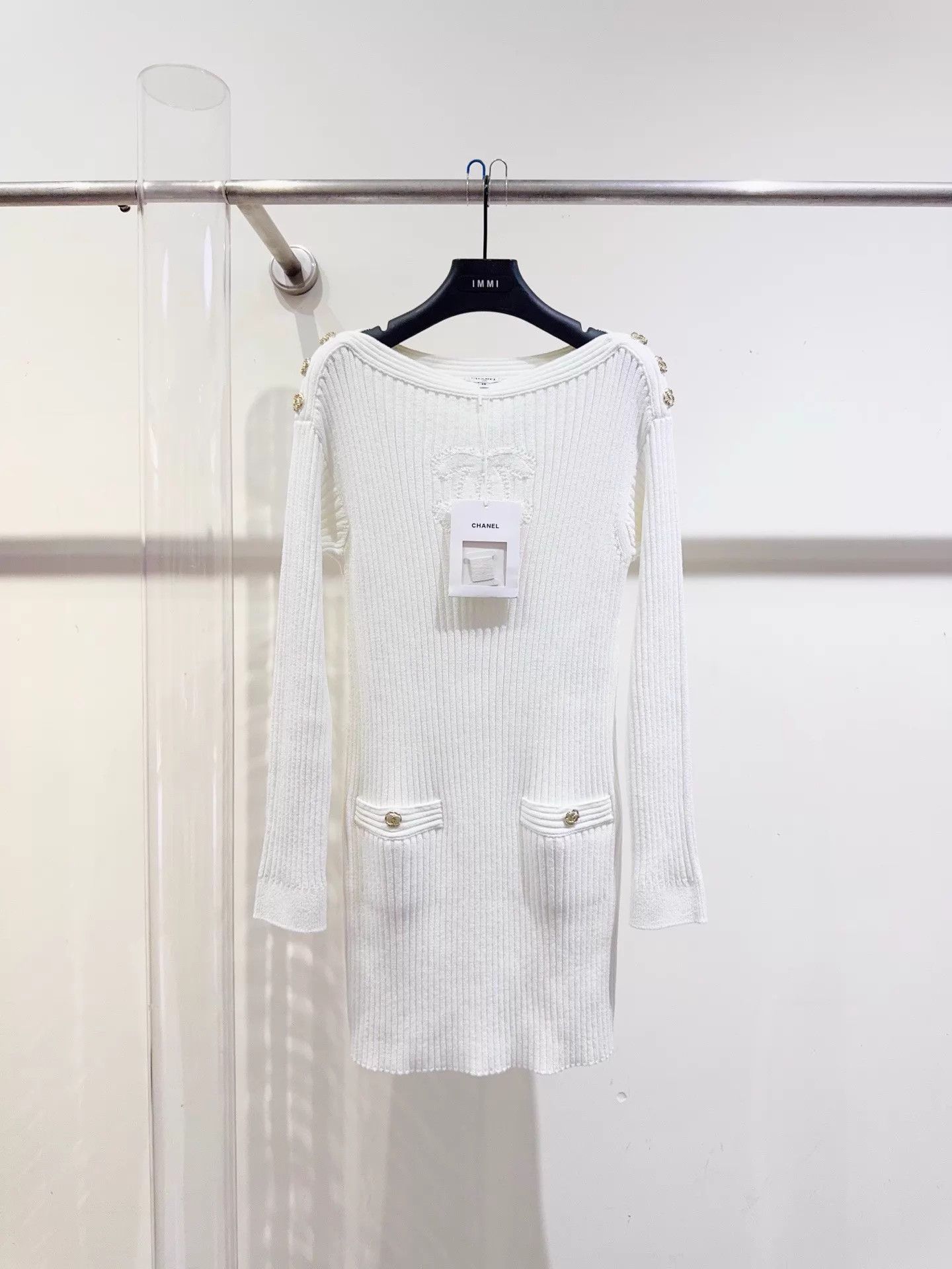 Chanel Chanel Double C Logo Buttons Flattering Dress 38 Size S / US 4 / IT 40 - 1 Thumbnail