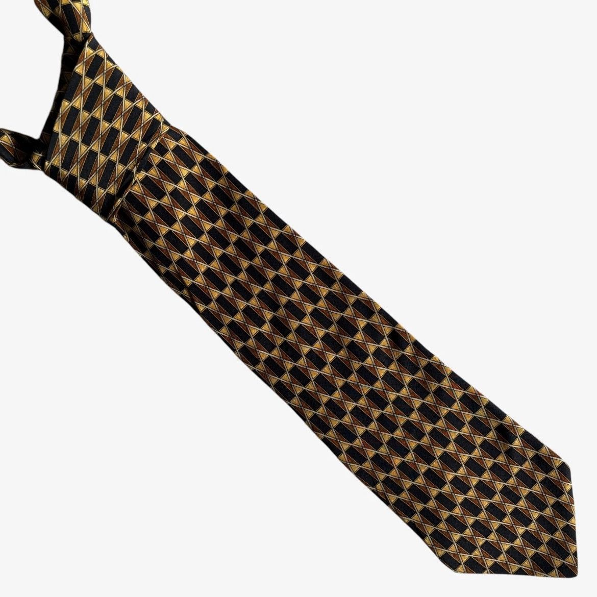 Valentino Vintage 90s Valentino Geometric Abstract Print Silk Tie Size ONE SIZE - 1 Thumbnail