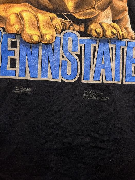 Vintage 90's Logo Graphic Penn State Nittany Lions T Shirt Salem