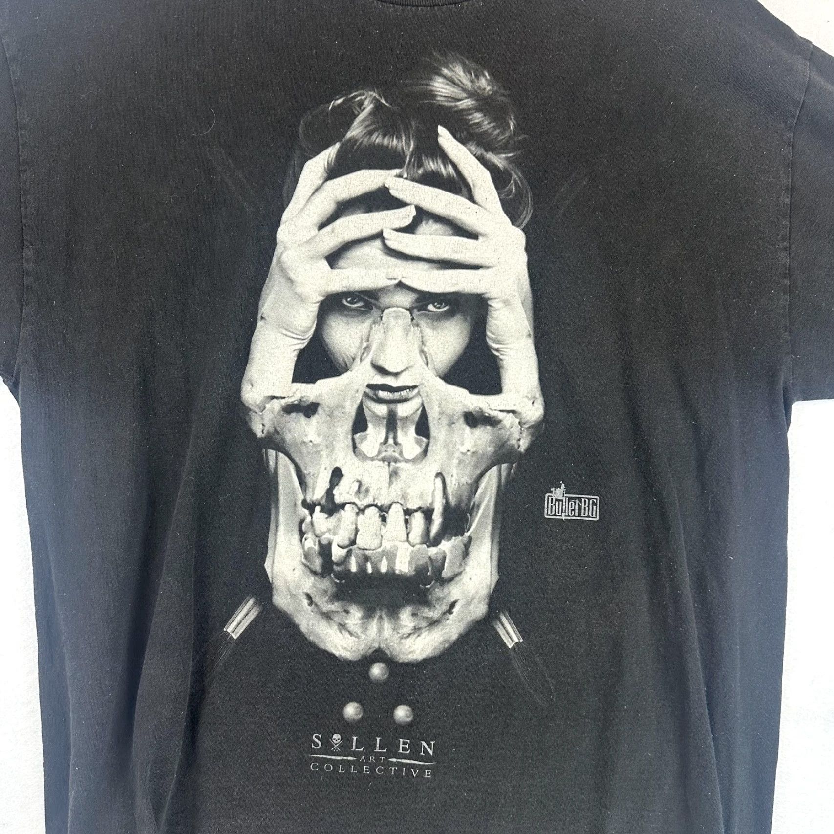Vintage Sullen Art Collective Shirt Mens XL Skull Graphic Tattoo Artist Series ButlerBG Black Crew Neck Short Sleeve Graphic Print 90s Gothic Mens Size US XL / EU 56 / 4 - 4 Thumbnail