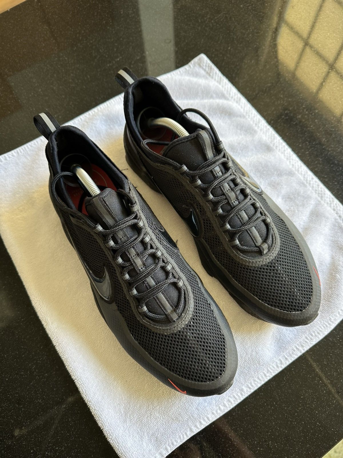 Nike Nike Air Zoom Spiridon Black Bright Crimson Size US 10.5 / EU 43-44 - 4 Thumbnail