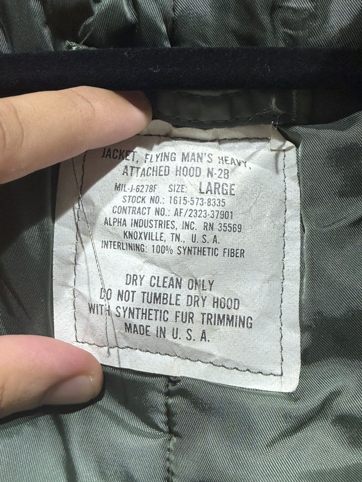 Alpha Industries Vintage 80s Alpha Industries N-2 Jacket Size US L / EU 52-54 / 3 - 3 Thumbnail