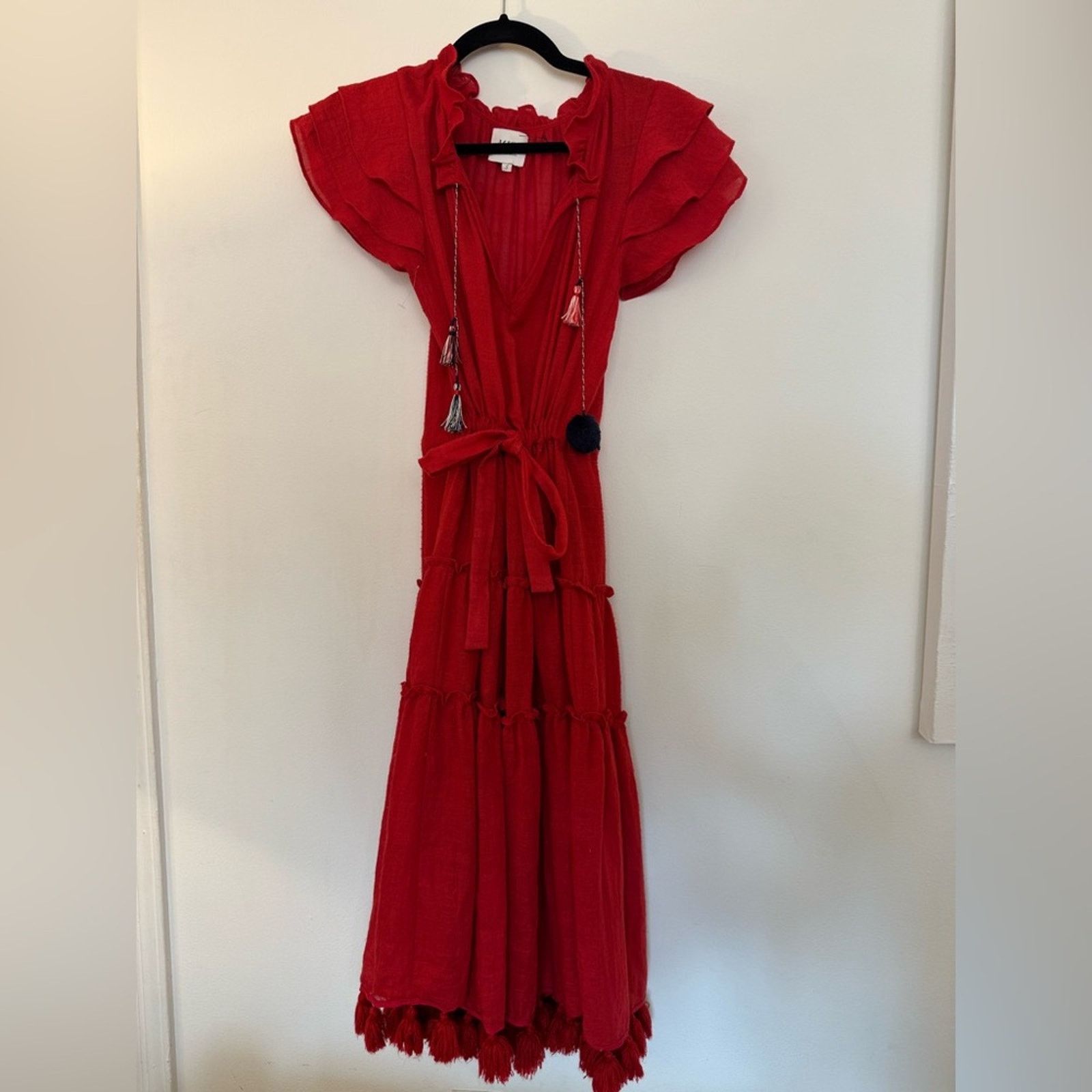MISA Los Angeles MISA Red Midi Dress Size S / US 4 / IT 40 - 1 Thumbnail