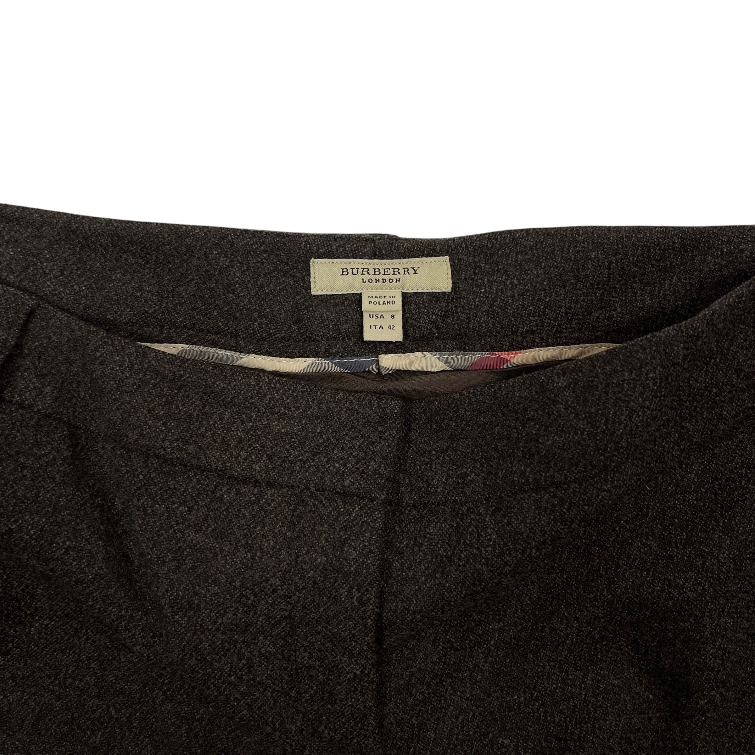 Burberry Women's Burberry London Flared Wool Trousers - Size L Size 28" / US 6 / IT 42 - 4 Thumbnail