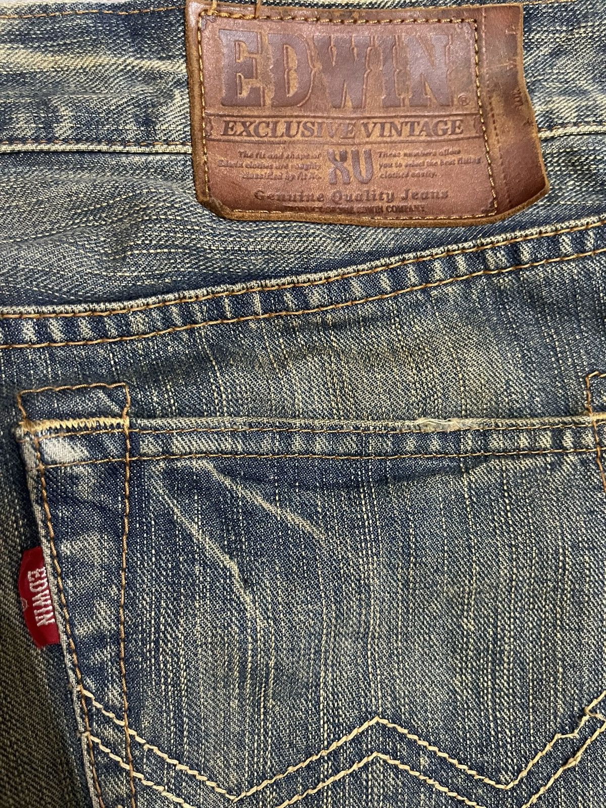 Edwin Edwin XV Exclusive Vintage Faded Wash Distressed Baggy Jeans Size US 34 / EU 50 - 9 Thumbnail