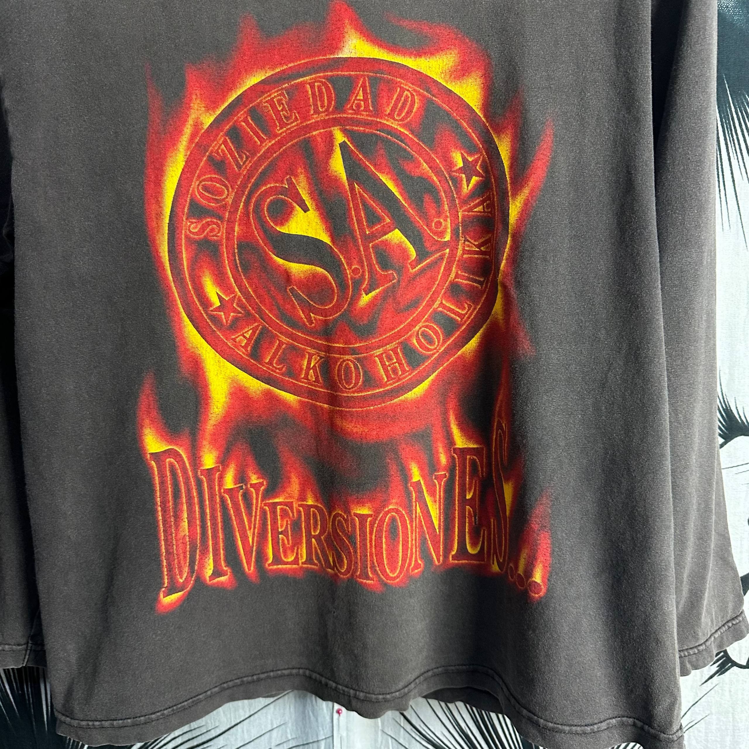 Band Tees Vintage 90s Soziedad Alkoholika Thrash Punk Metal Band Tee Size US M / EU 48-50 / 2 - 4 Thumbnail