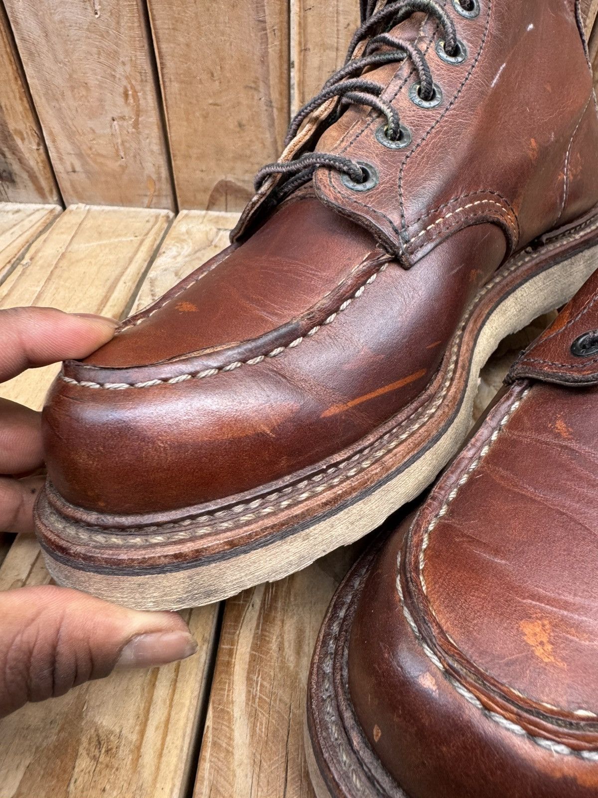 Red Wing Red Wing 1907 Copper Rough Brown Boots UK 7.5 D | EUR 41.5 Size US 8.5 / EU 41-42 - 16 Thumbnail