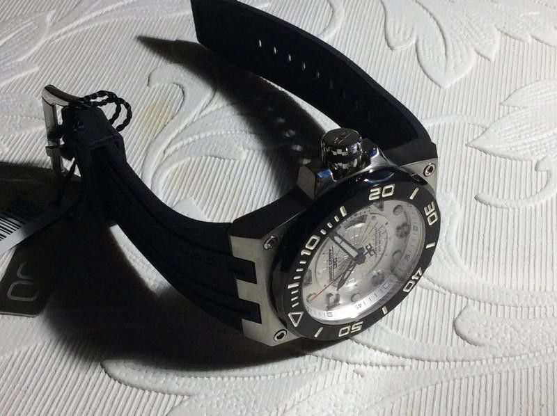 Designer Jorge Gray Men's Sliver Dial Black rubber strap watch Size ONE SIZE - 8 Thumbnail