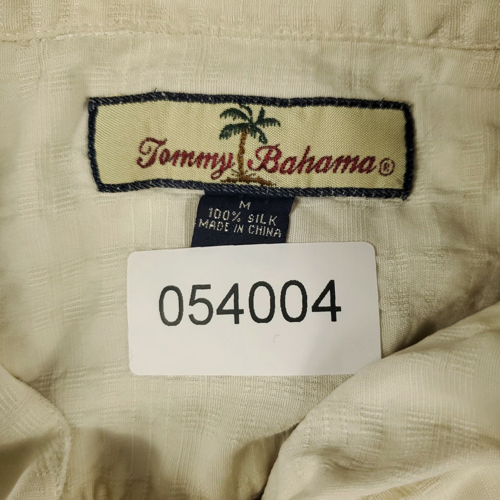 Tommy Bahama Tommy Bahama Hawaiian Shirt Mens Medium Ivory Button-Up Short Sleeve Silk Aloha Size US M / EU 48-50 / 2 - 6 Thumbnail