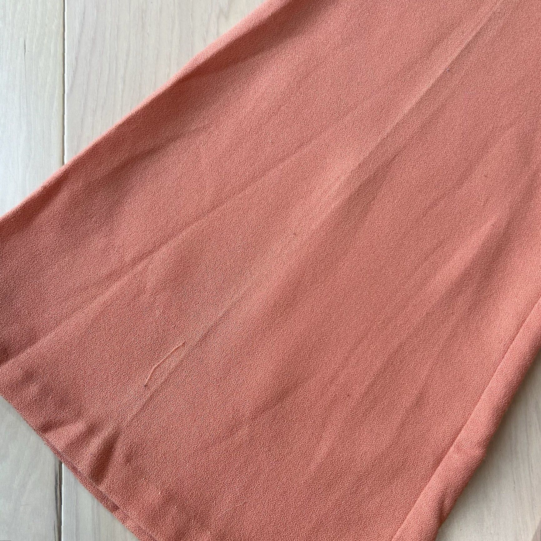 Bell VINTAGE Oops California Bell Bottom Trousers High Rise 26x32 Women’s Peach Polyester 1970s Hippy Casual Womens Size 26" / US 2 / IT 38 - 3 Thumbnail
