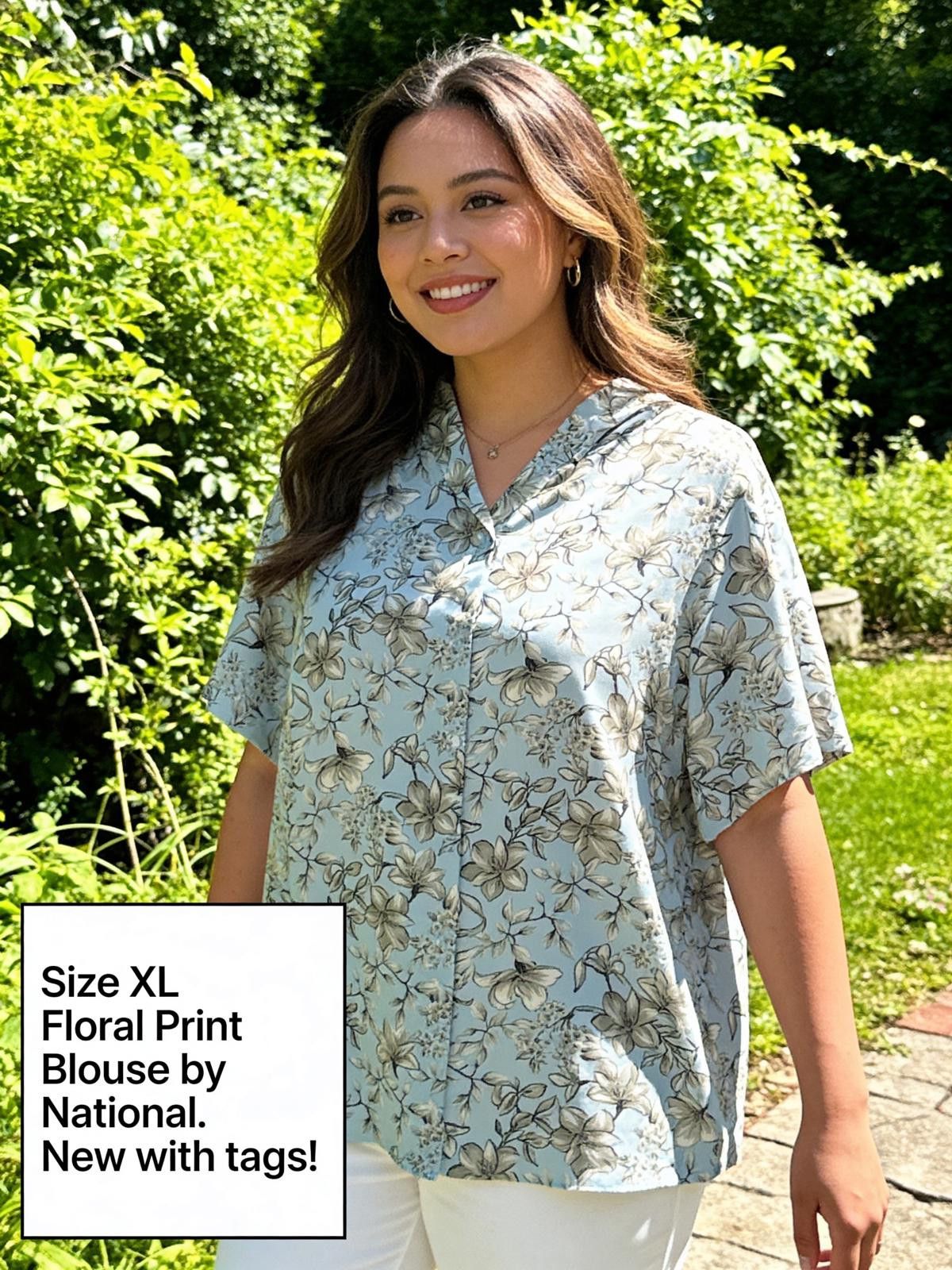 Costume National National XL Floral Print Blouse - New with Tags Size XL / US 12-14 / IT 48-50 - 1 Thumbnail