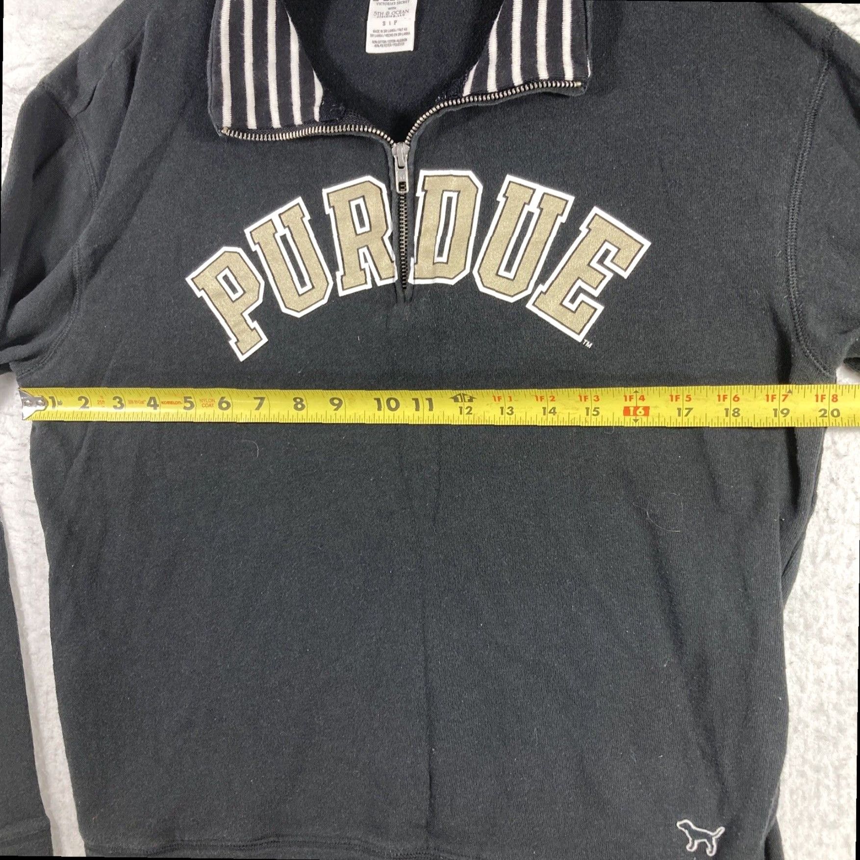 Victoria's Secret Victorias Secret Pink Sweater Womens Small Black Purdue Football Pullover Size S / US 4 / IT 40 - 3 Thumbnail