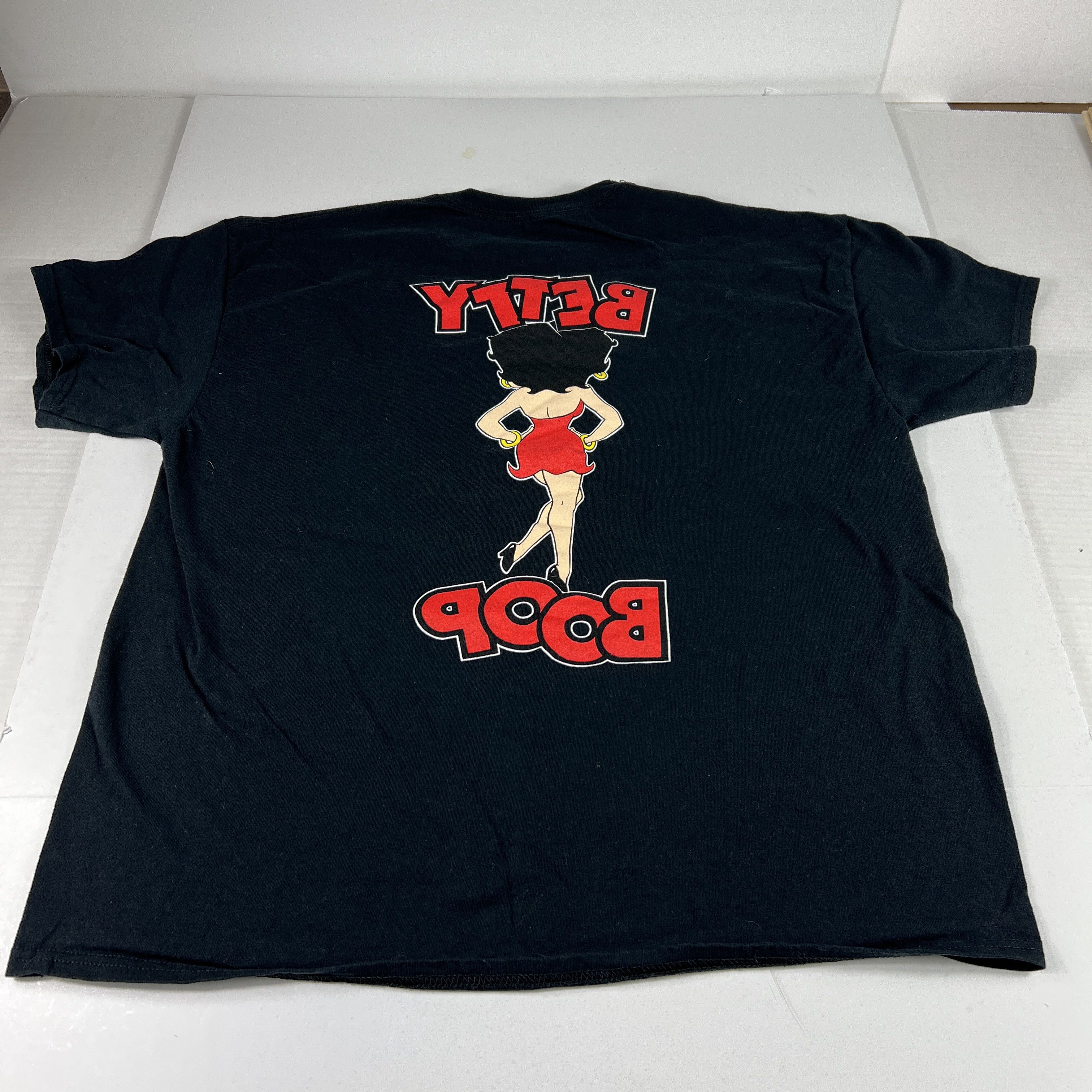 Vintage VTG 90s Betty Boop Shirt Black Double Sided Short Sleeve Tee Size US XXL / EU 58 / 5 - 7 Thumbnail