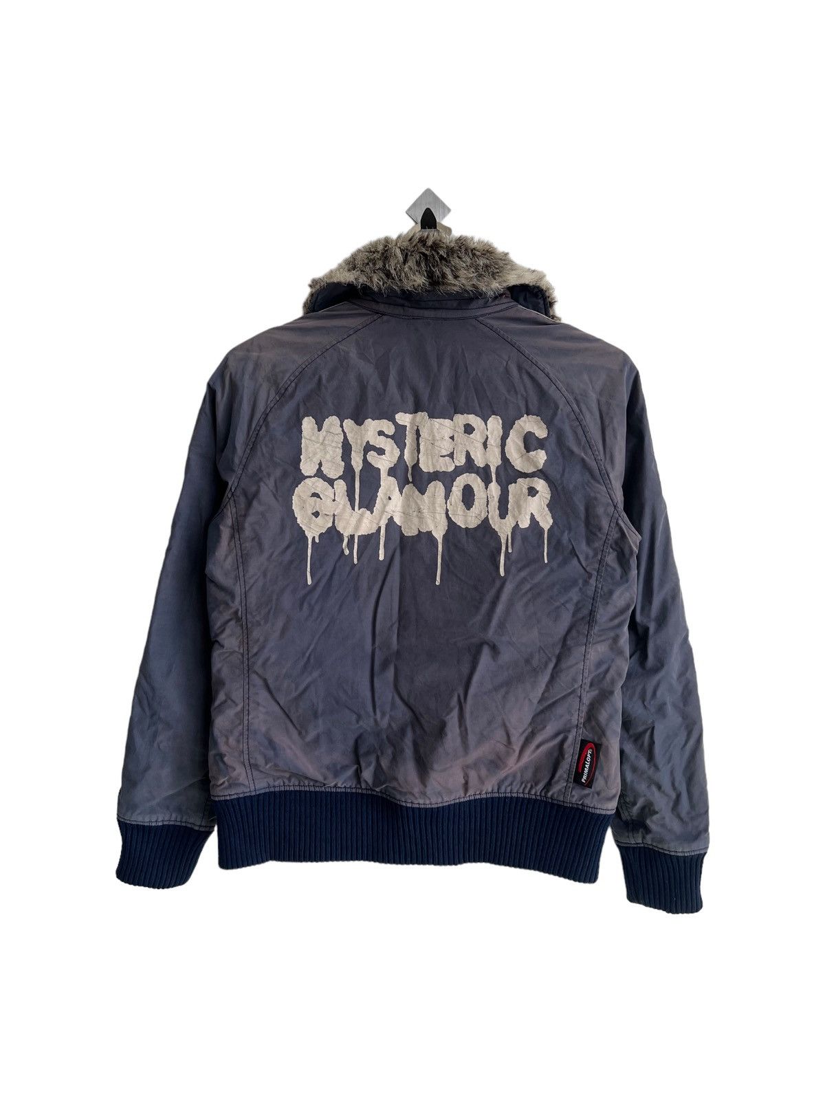 Hysteric Glamour 1990s Hysteric Glamour Dripping Logo Fur Bomber Jacket Size US S / EU 44-46 / 1 - 9 Thumbnail