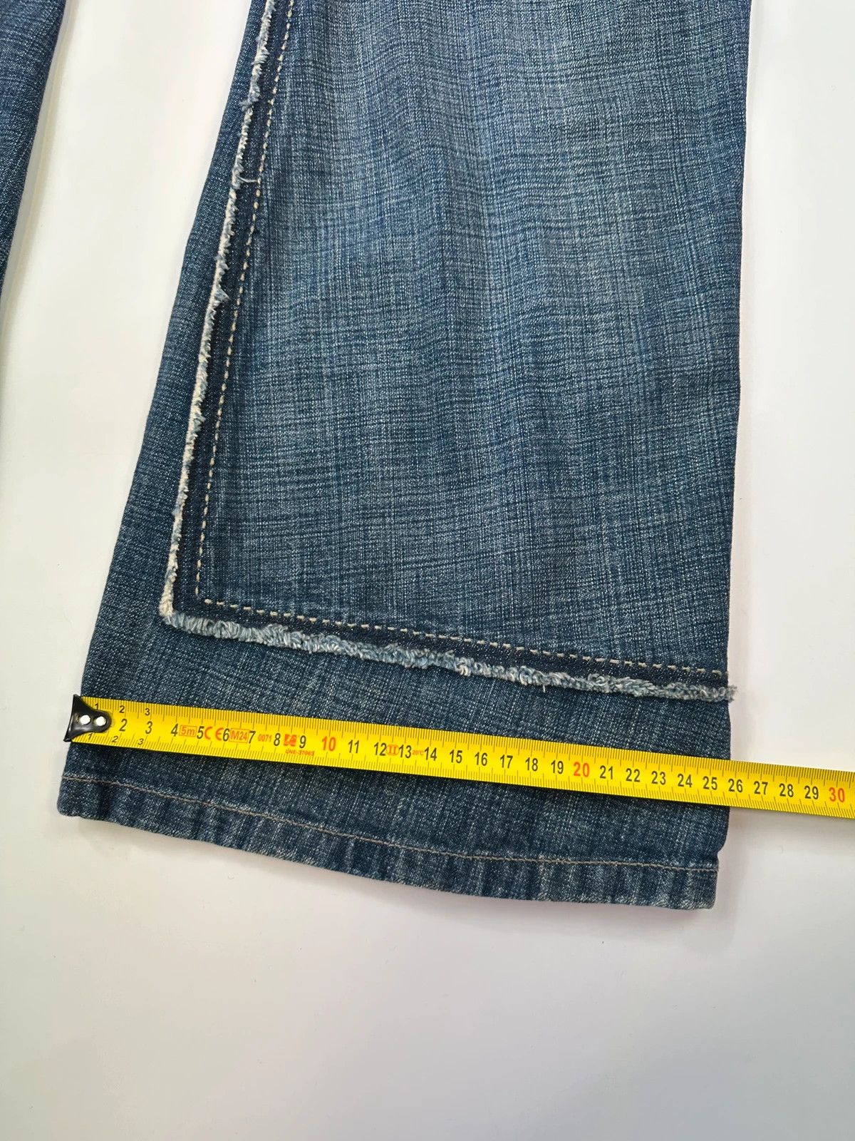 Marithe + Francois Girbaud Marithé + François Girbaud 00’s Navy Wash Flared Denim Pants Size 27" / US 4 / IT 40 - 10 Thumbnail
