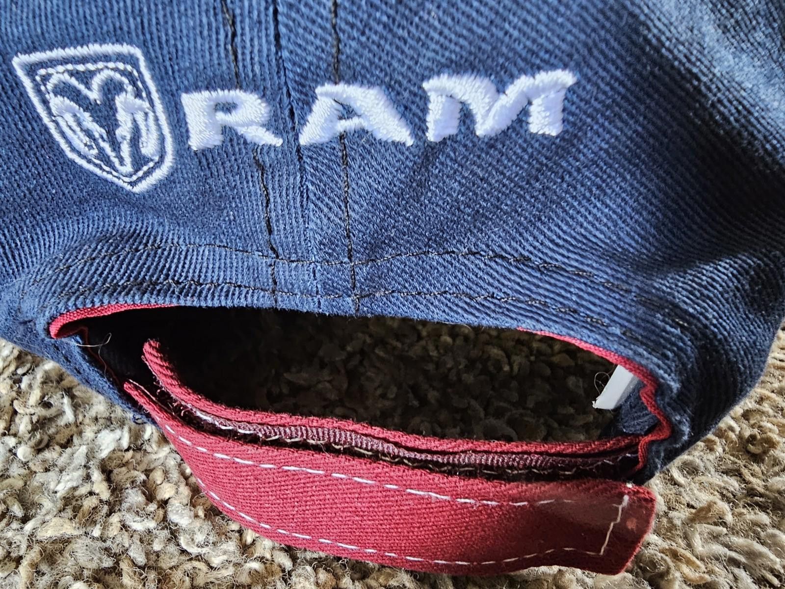Designer Dodge Ram Baseball Hat American Flag USA Hook & Loop Size ONE SIZE - 3 Thumbnail