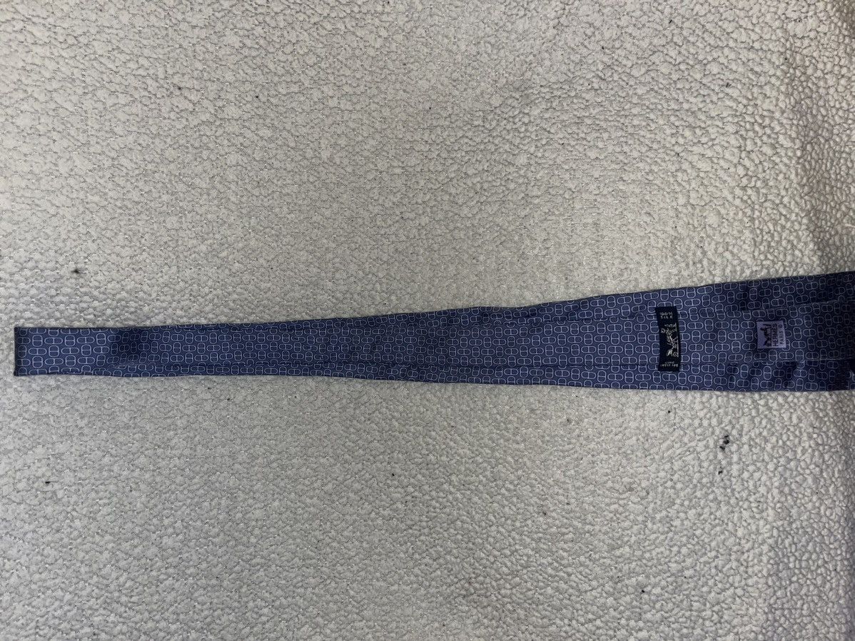 Hermes Hermes 100% Silk Men Light Blue Geometric Tie (Vintage) Rare Size ONE SIZE - 3 Thumbnail
