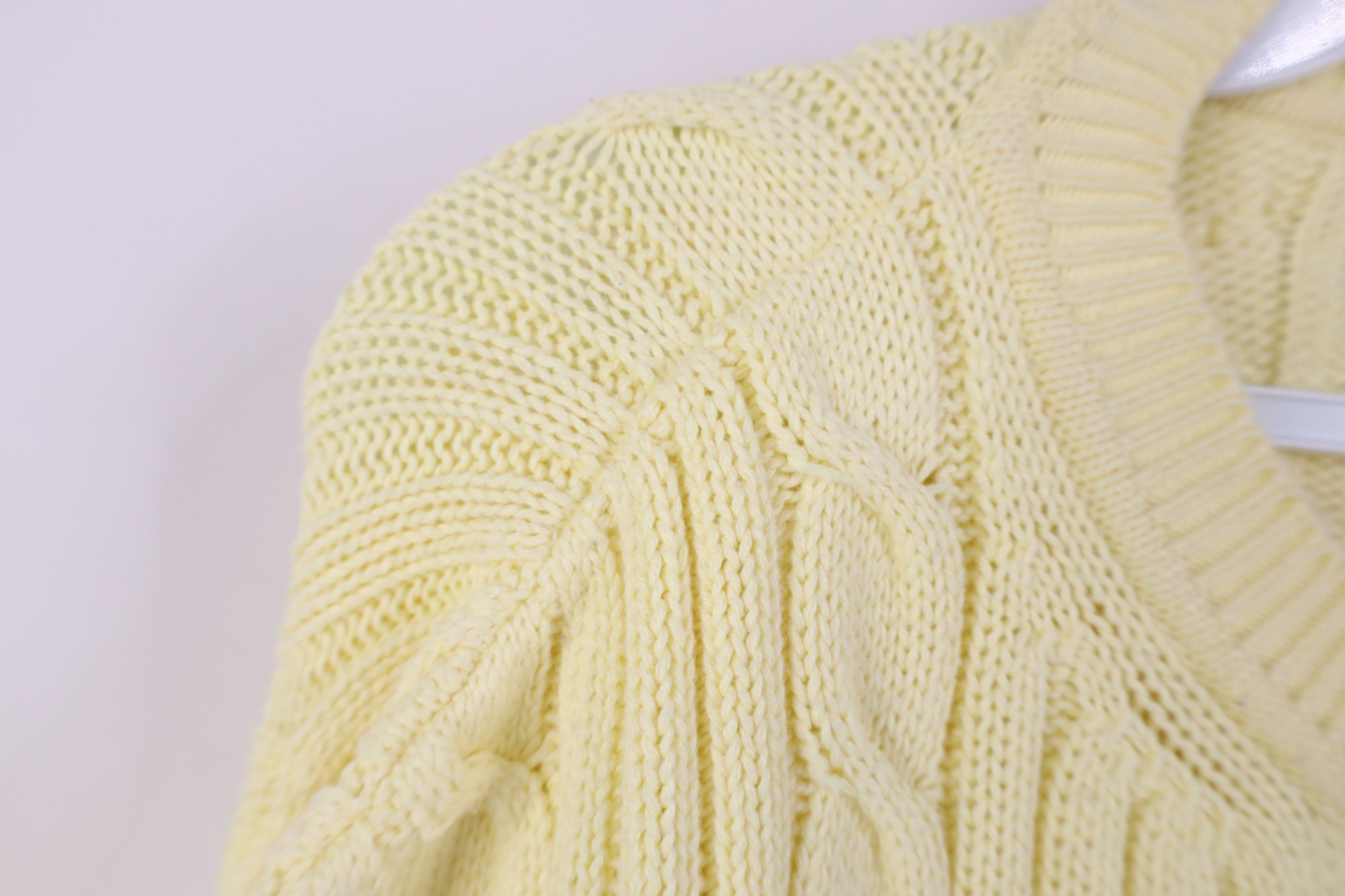 Vintage Vintage 90s Streetwear Ribbed Cable Knit Fisherman Sweater Size XXL / US 16-18 / IT 52-54 - 8 Thumbnail