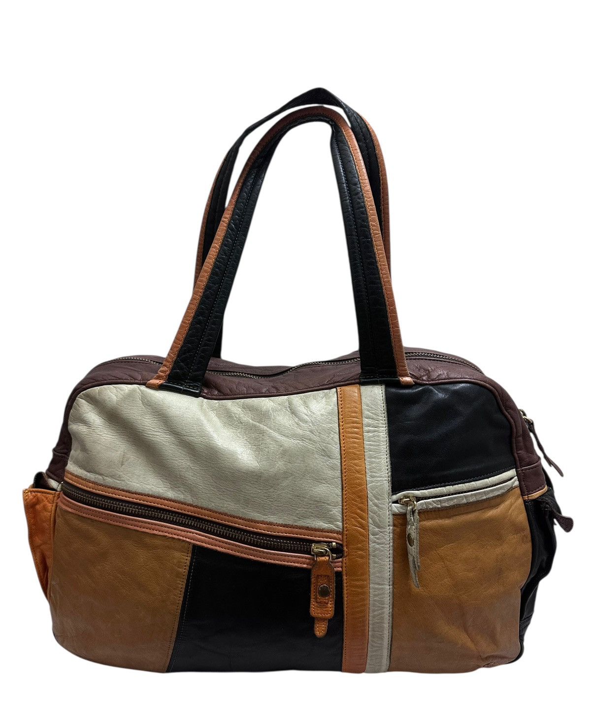 Genuine Leather RARE 🇯🇵 Masterpiece MSPC Multicolor Leather Boston Duffle Bag Size ONE SIZE - 1 Thumbnail