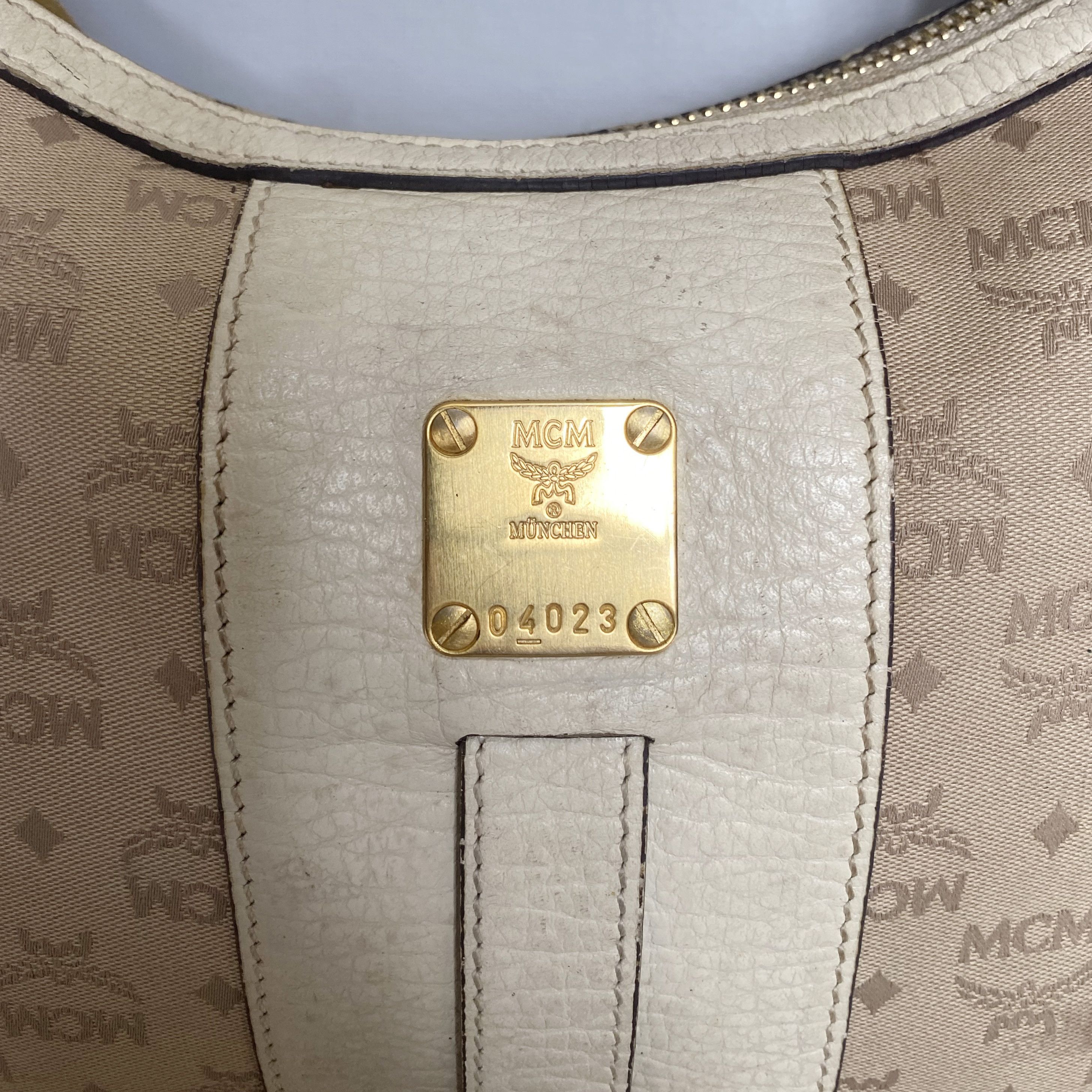 MCM Vintage Brown Monogrammed Canvas Leather Hobo Shoulder Bag Size ONE SIZE - 12 Thumbnail