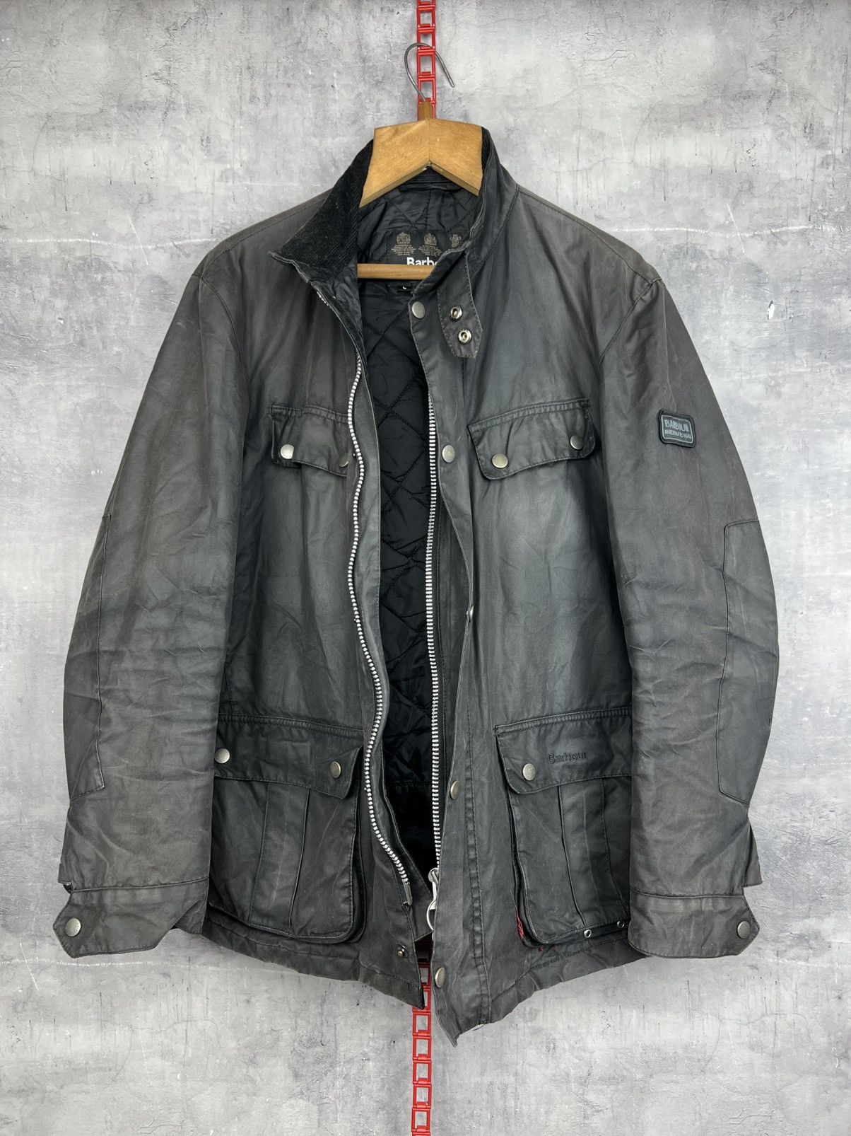 Barbour Barbour International Wax Jacket Men's Size L Black Bomber Size US L / EU 52-54 / 3 - 2 Thumbnail
