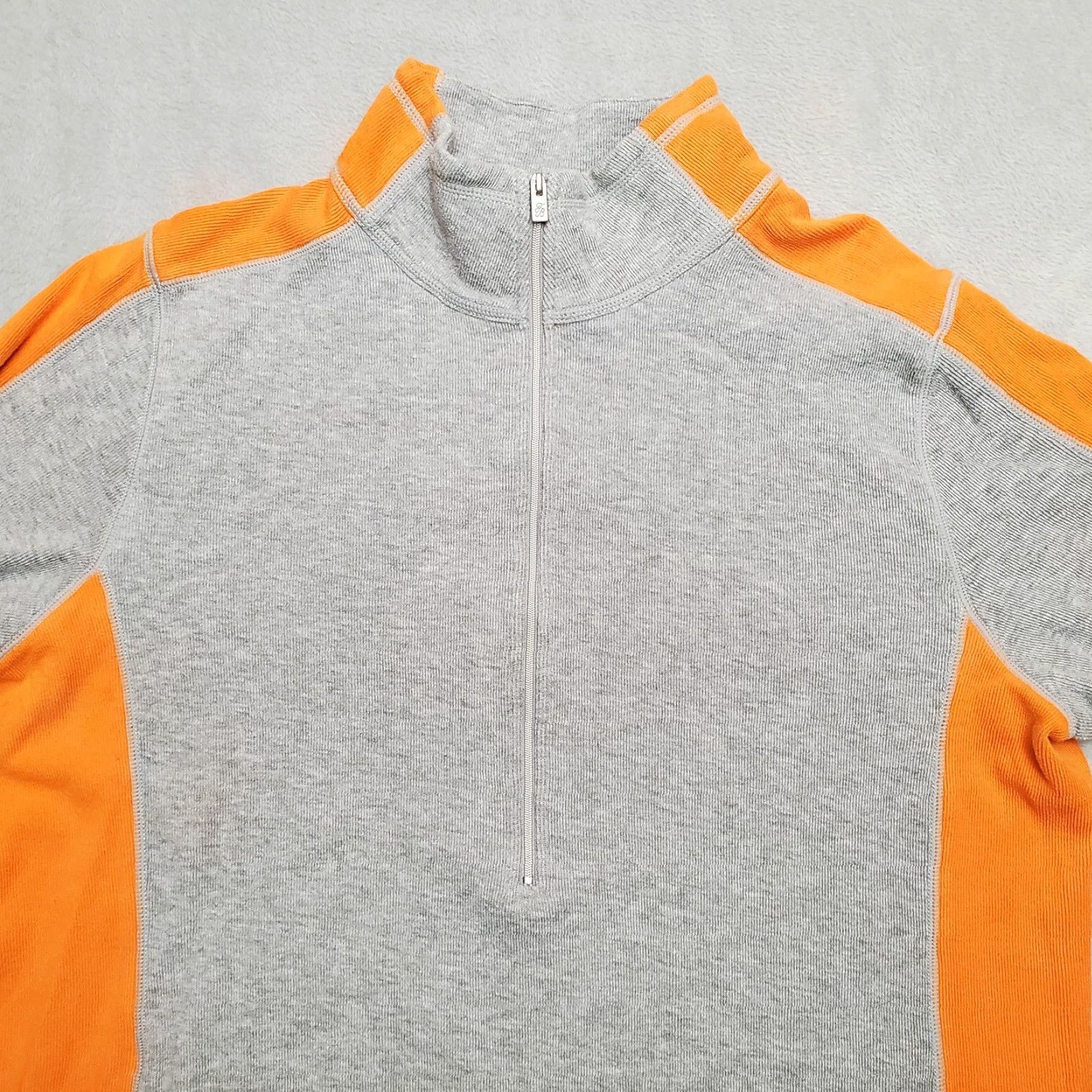 Tommy Bahama Tommy Bahama Sweater Women XL Orange Long Sleeve 1/2 Zip Pullover Knit Solid Embroidered Logo Casual Size XL / US 12-14 / IT 48-50 - 2 Thumbnail