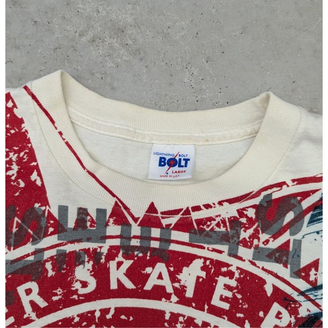 Shorty's Skateboards × Vintage Vintage Bolt Skate Company AOP Made in USA t-shirt Size US L / EU 52-54 / 3 - 8 Thumbnail