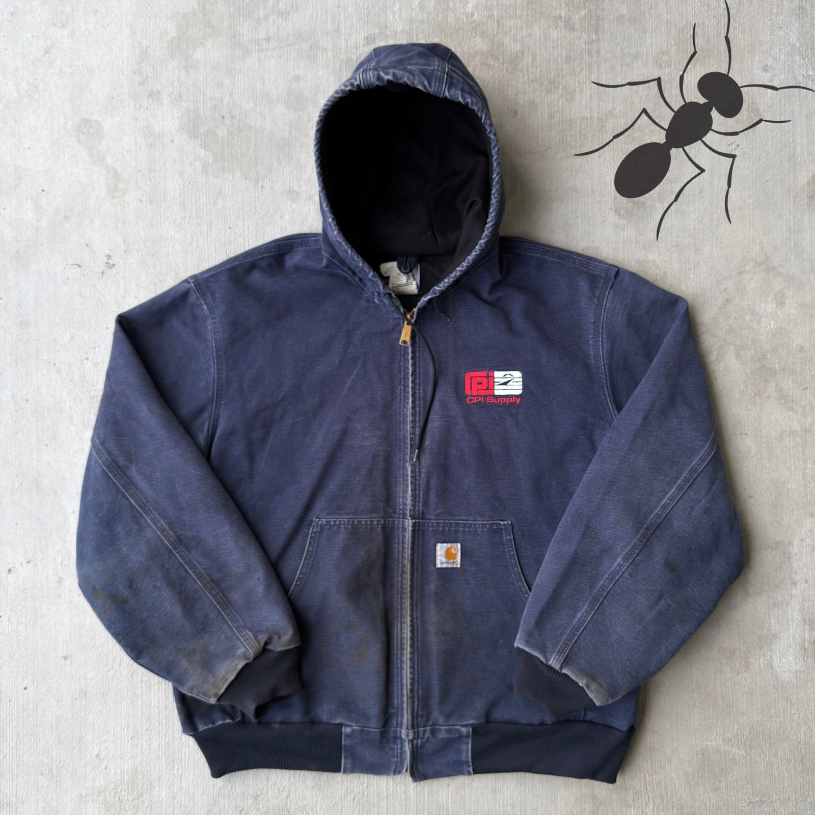Work Jacket Mens Navy Blue Carhartt Jacket Cahartt Wip Detroit