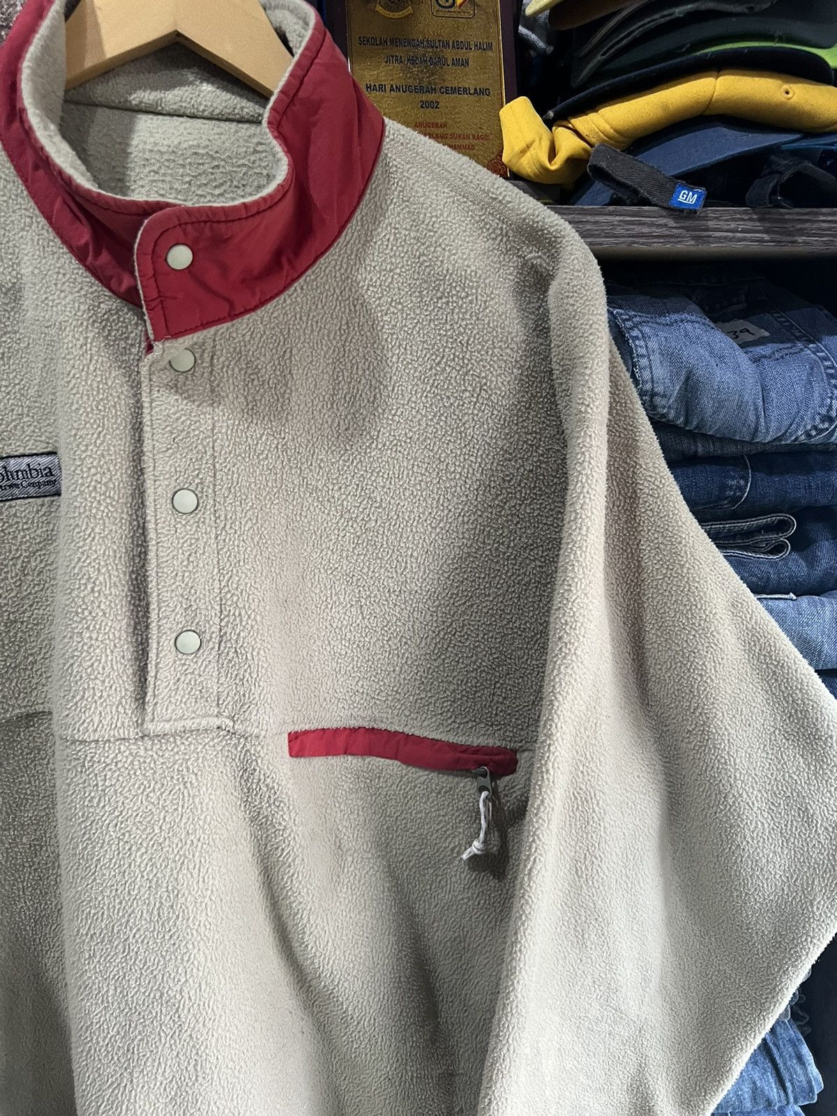 Columbia 🔥Vintage Columbia Half Button Fleece Jacket Size US L / EU 52-54 / 3 - 11 Thumbnail