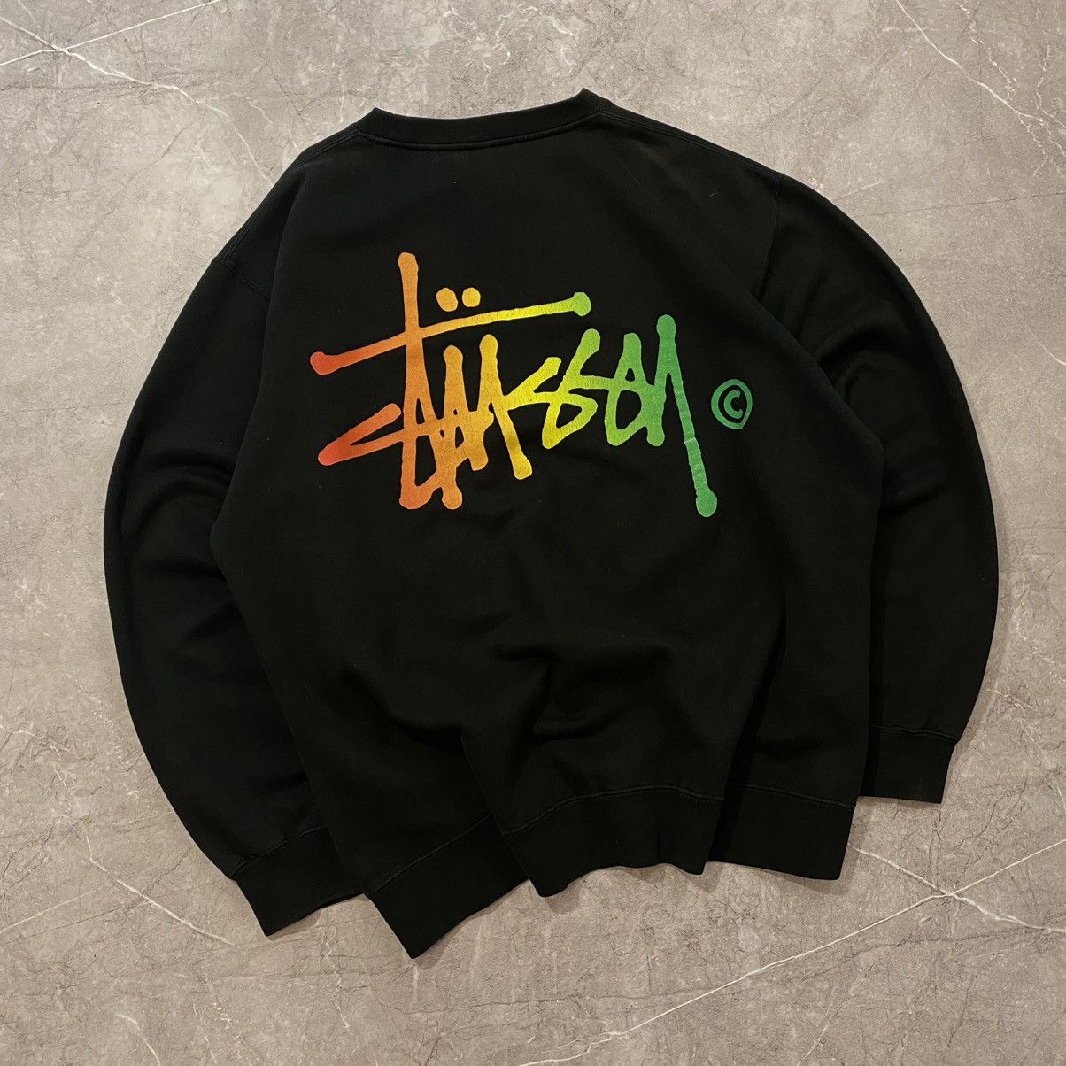 RARE VINTAGE STUSSY BIG LOGO SWEATSHIRT CREWNECK USA 90s