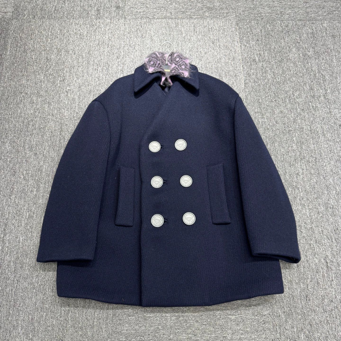 Prada Prada Slv DB Detachable Mohair Collar Wool Coat Size US L / EU 52-54 / 3 - 1 Thumbnail