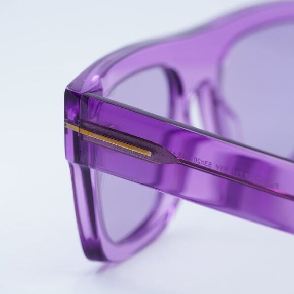 Tom Ford Tom Ford FT0711 81Y Fausto Sunglasses Violet Square Frame Size ONE SIZE - 8 Thumbnail