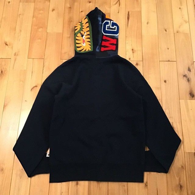 Bape BAPE Blue camo x navy shark full zip hoodie a bathing ape Size US M / EU 48-50 / 2 - 3 Thumbnail