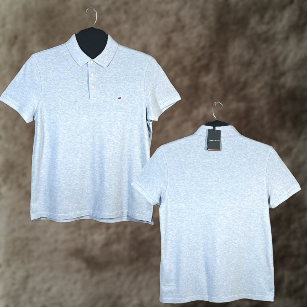 Tommy Hilfiger Tommy Hilfiger Polo Shirt Men 2XL Slim Fit Light Blue Stretch Fabric Casual Shirts Clothing Size US XXL / EU 58 / 5 - 1 Thumbnail