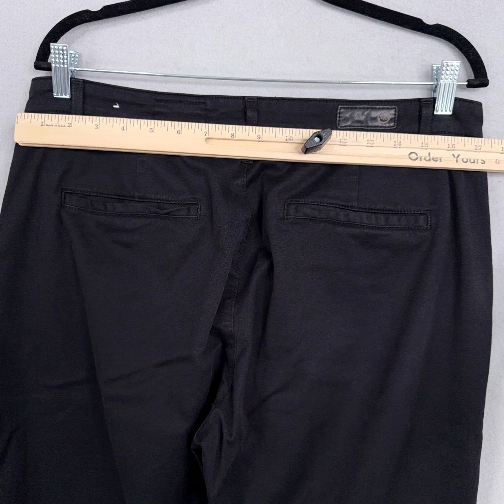 Vintage AG Adriano Goldschmied Caden Trouser Pants Womens 32 Black Stretch Twill Casual Size 24" / US 00 / IT 34 - 7 Thumbnail