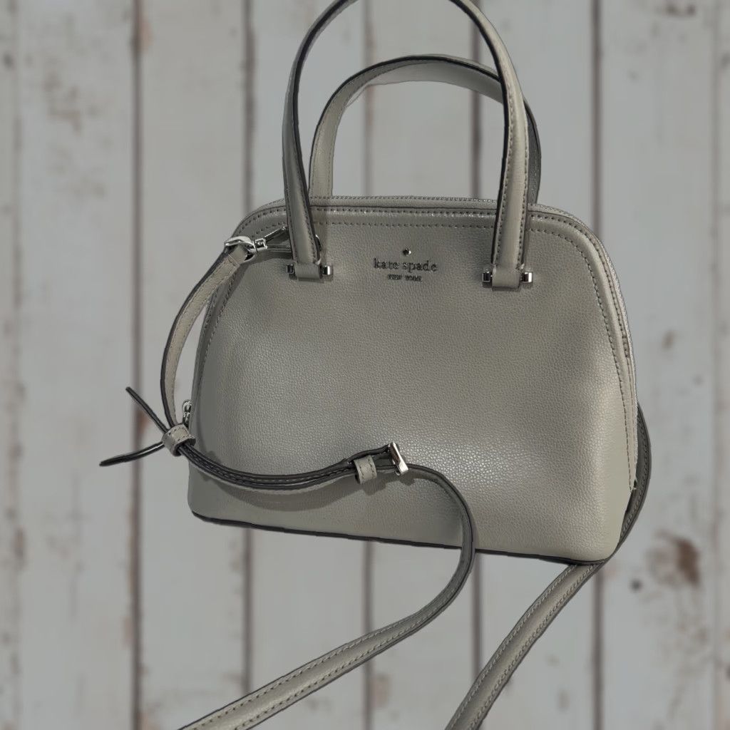 Vintage kate spade Patterson Drive Crossbody Satchel Purse Medium Dome Gray Leather Size ONE SIZE - 1 Thumbnail