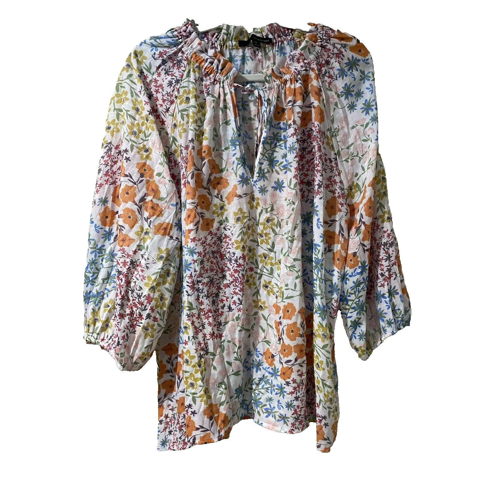 Harve Benard Harve Benard White 3/4 Sleeve Blouse Size 3X Top A003305 Size 3XL / US 20-22 - 1 Thumbnail