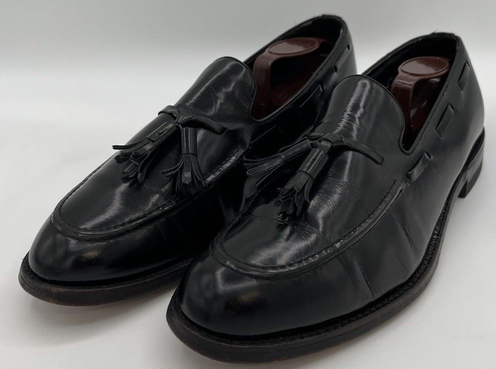 Florsheim Vintage Florsheim Imperial Tassel Black Leather Loafers 10B Size US 10 / EU 43 - 1 Thumbnail
