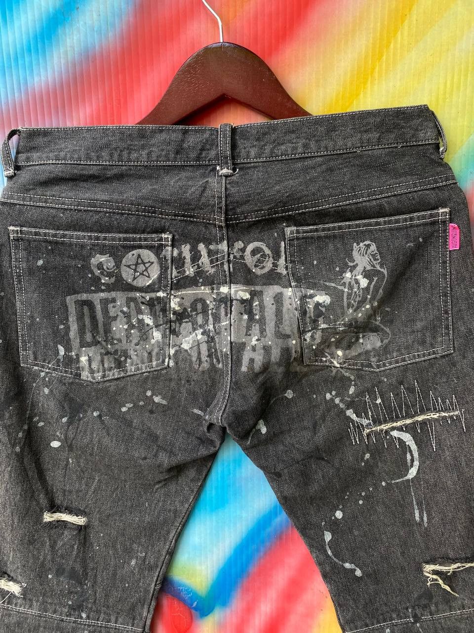 If Six Was Nine × Japanese Brand The Anarchy Algonquins Distressed Demin Jeans Lgb Style Size US 31 - 10 Thumbnail