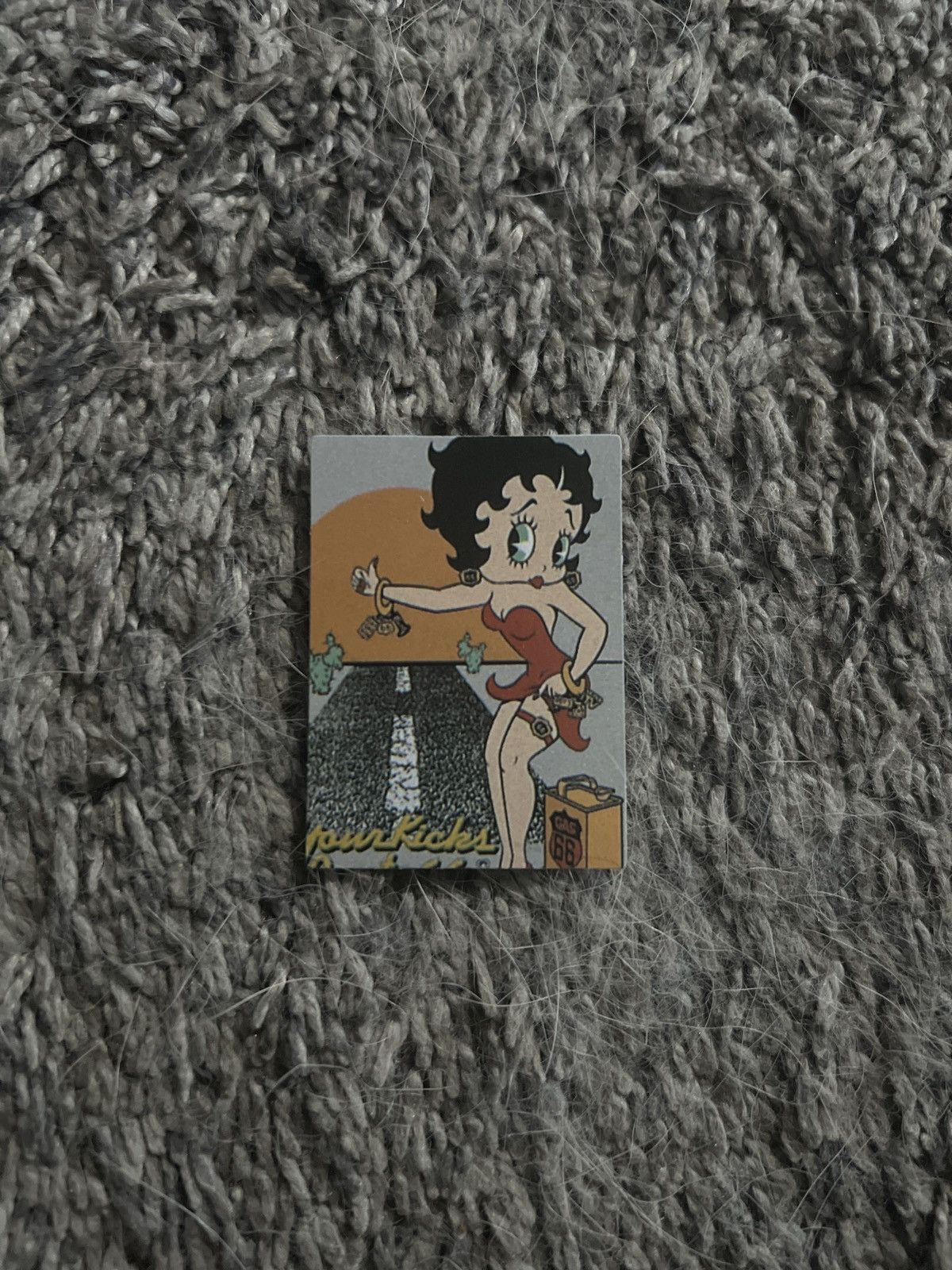 Route 66 Betty Boop Get Your Kicks On Route 66 Hitchhiking Sticker Size ONE SIZE - 1 Thumbnail