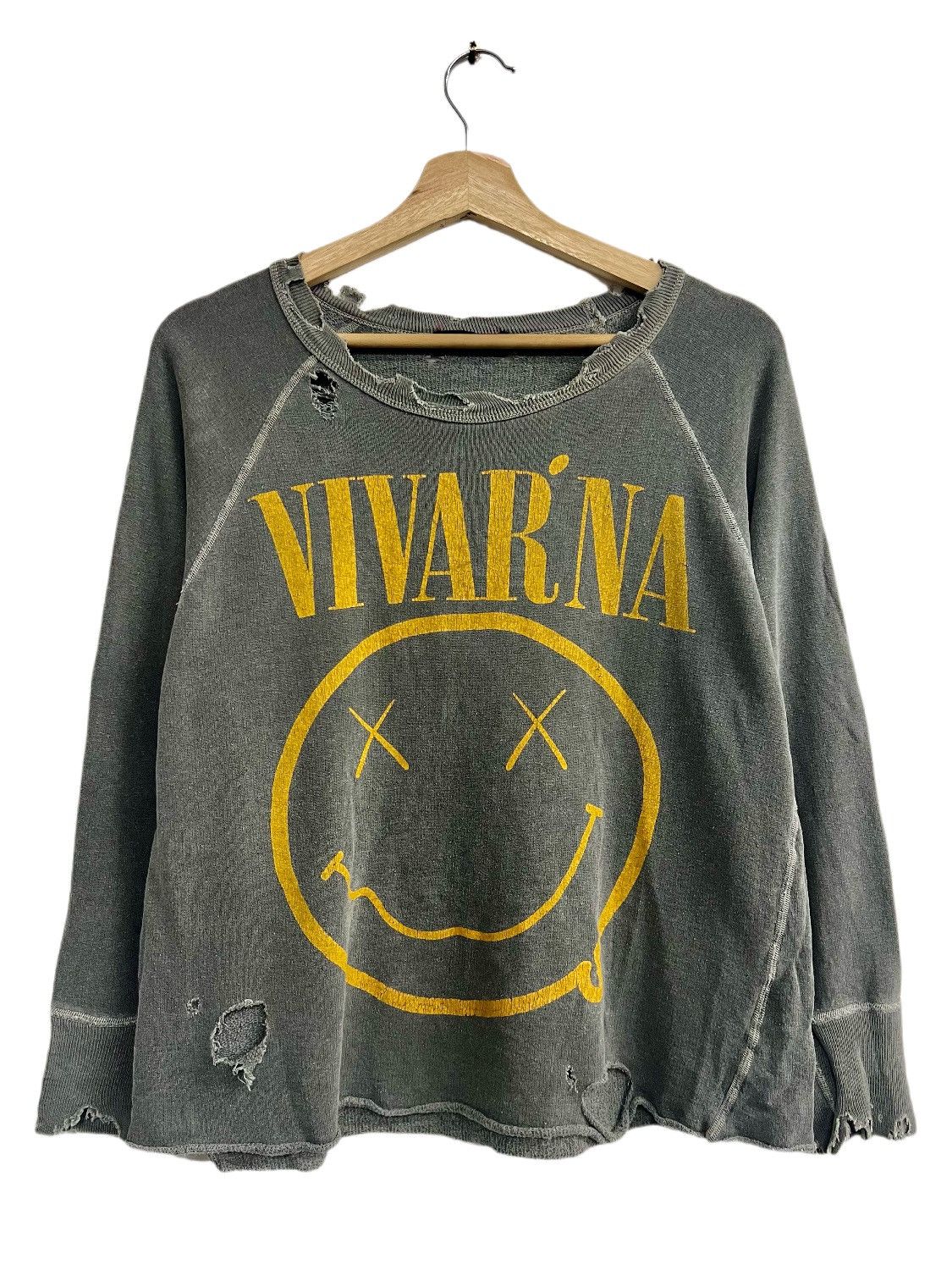 Japanese Brand RNA INC VIVARNA GRUNGE RIPPED LONGSLEEVE SWEAT Size US M / EU 48-50 / 2 - 1 Thumbnail