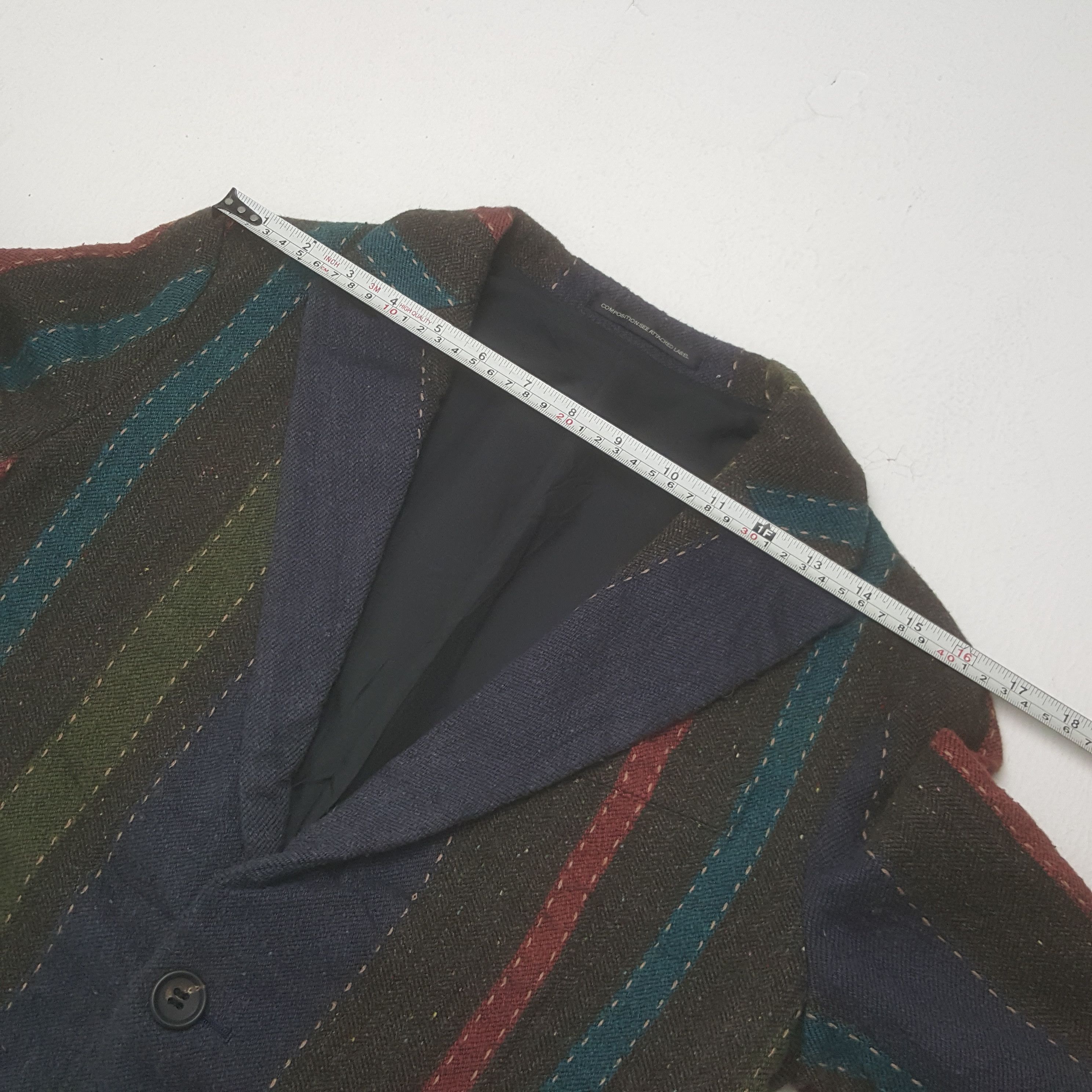 Yohji Yamamoto Vintage Y's by Yohji Yamamoto Striped Blazer Coat Size US XS / EU 42 / 0 - 4 Thumbnail