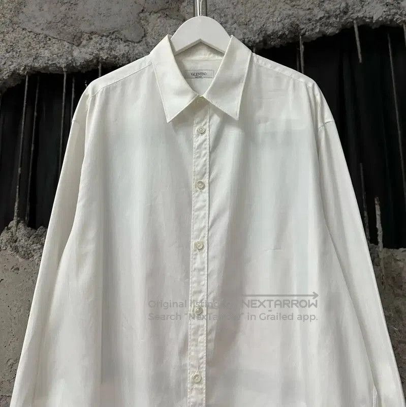 Valentino Valentino Long Sleeve White Cotton Shirt . Size US M / EU 48-50 / 2 - 3 Thumbnail
