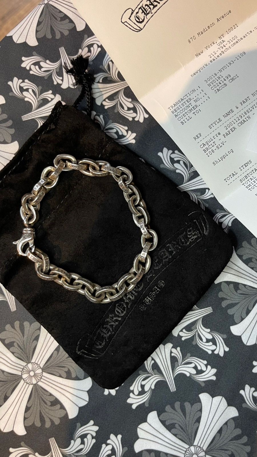 Chrome Hearts Paper Chain Bracelet Large