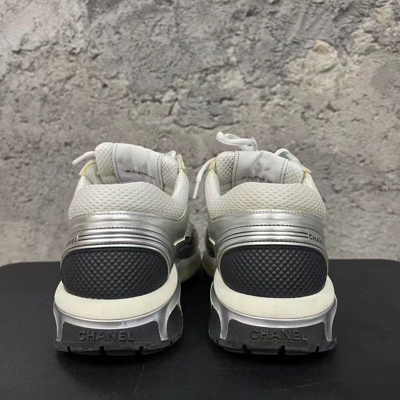 Chanel Chanel Silver Running Sneakers Size US 8 / EU 41 - 3 Thumbnail