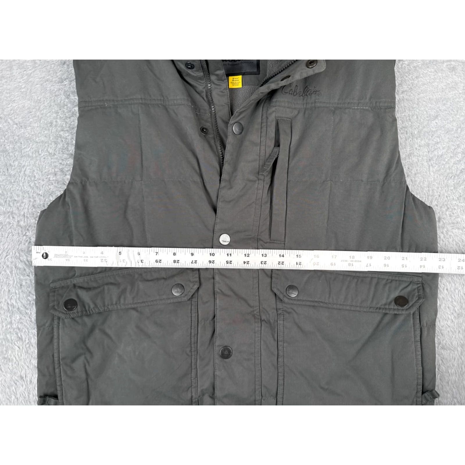 Vintage VINTAGE Cabela's Vest Mens Gray Down Insulation Pockets Lined Fleece Warm Outdoor Sport Regular M Size US M / EU 48-50 / 2 - 7 Thumbnail