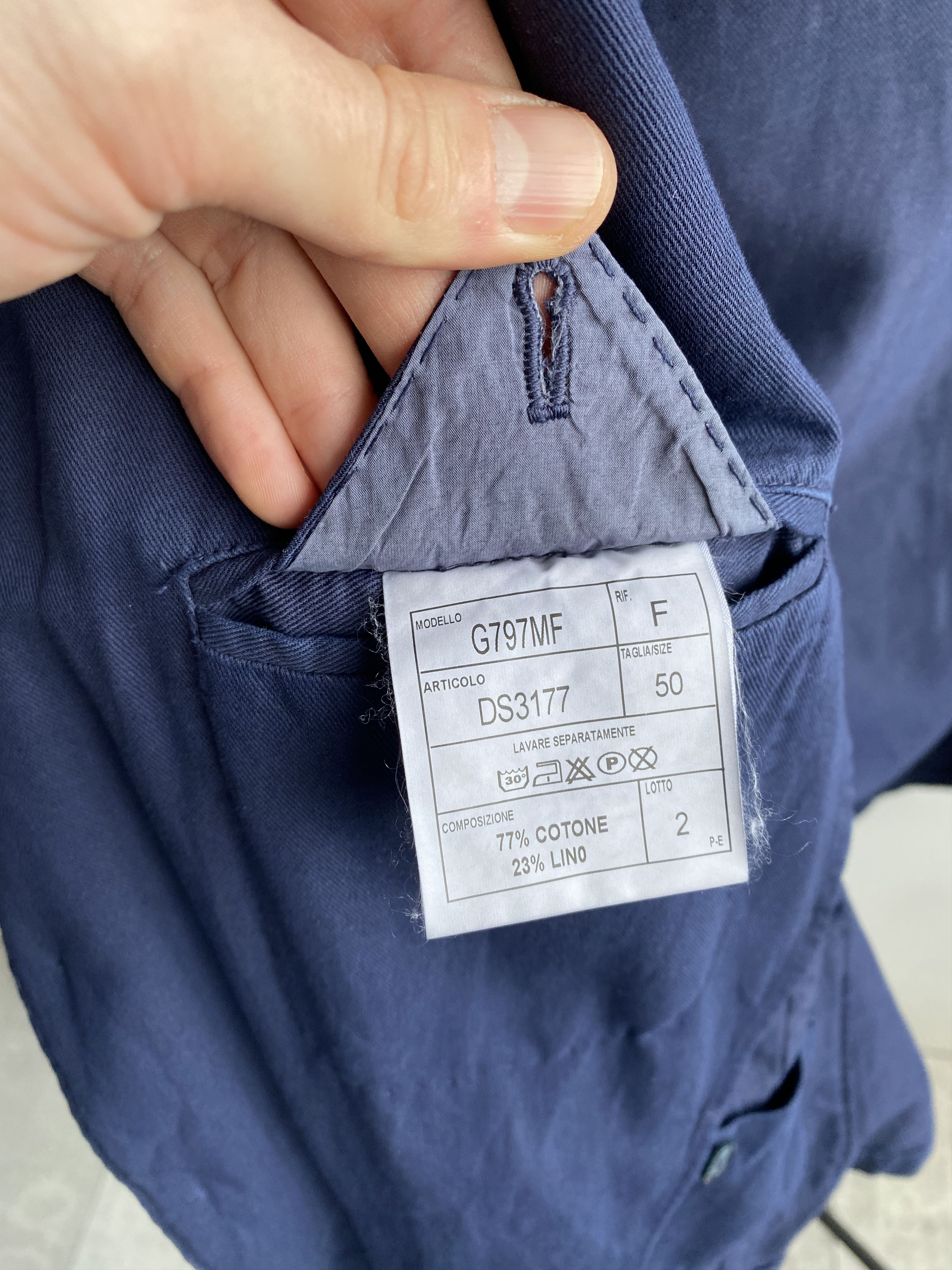 Other Santaniello Icegab Navy Cotton / Linen Jacket rrp575$ Size 50S - 11 Thumbnail